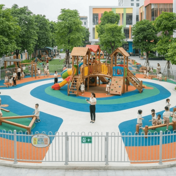 Mẫu khu vui chơi cho trường mầm non