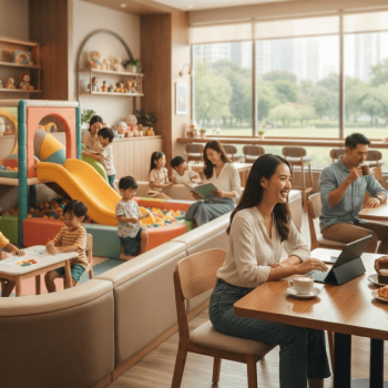 Mẫu khu vui chơi trẻ em cho quán cafe